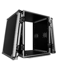 ProX T-14RSS 14U Ata Deluxe Flight Road Case with 4" Casters for Amplifier Rack Mount Module, 19" Rail Depth