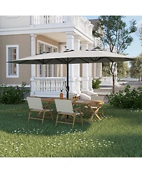 gaomon 13FT 3-Head Outdoor Patio Umbrella for Poolside, Lawn and Backyard, Without Base