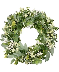 Gnuadz 18" Eucalyptus Boxwood Berry Wreath Front Door Decor