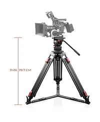Shape Pro Video 3-Section Carbon Fiber Tripod with Fluid Head, 33 lbs
