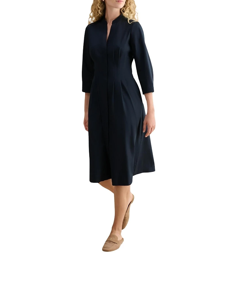 Hobbs London Women's Carmen Sleeveless Button Front Dress