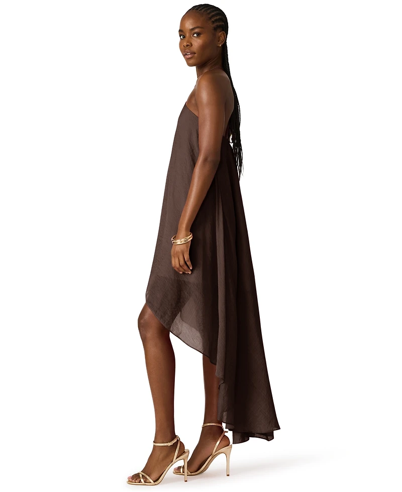 Steve Madden Juniors' Halter Neck Sleeveless High-Low Dress