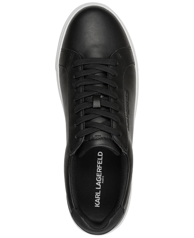 Karl Lagerfeld Paris Men's Avenix Low Profile Embossed Logo Sneakers