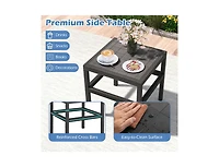 Boyel Living 3 Piece Patio Furniture Set with 2 Modern Rattan Armchair and 25 Inch Square Side Table