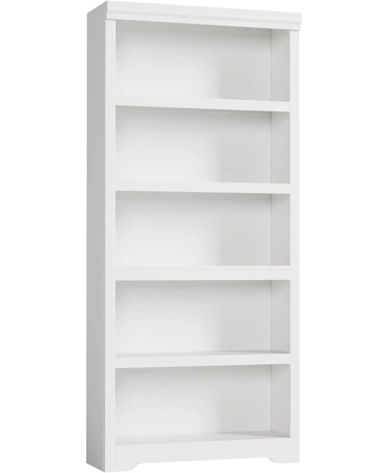 gaomon 75" Tall Farmhouse Bookshelf, 5 Tier Open Bookcase with Adjustable Shelves and Anti-Tip Design for Living Room