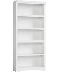 gaomon 75" Tall Farmhouse Bookshelf, 5 Tier Open Bookcase with Adjustable Shelves and Anti-Tip Design for Living Room