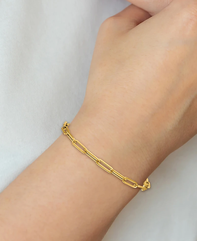 Macy's Paperclip Chain Bracelet in 18k Yellow Gold