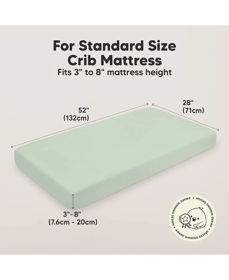 KeaBabies 2pk Soothe Fitted Crib Sheets Neutral, Baby Sheets, Fits Standard Nursery Mattress