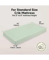KeaBabies 2pk Soothe Fitted Crib Sheets Neutral, Baby Sheets, Fits Standard Nursery Mattress
