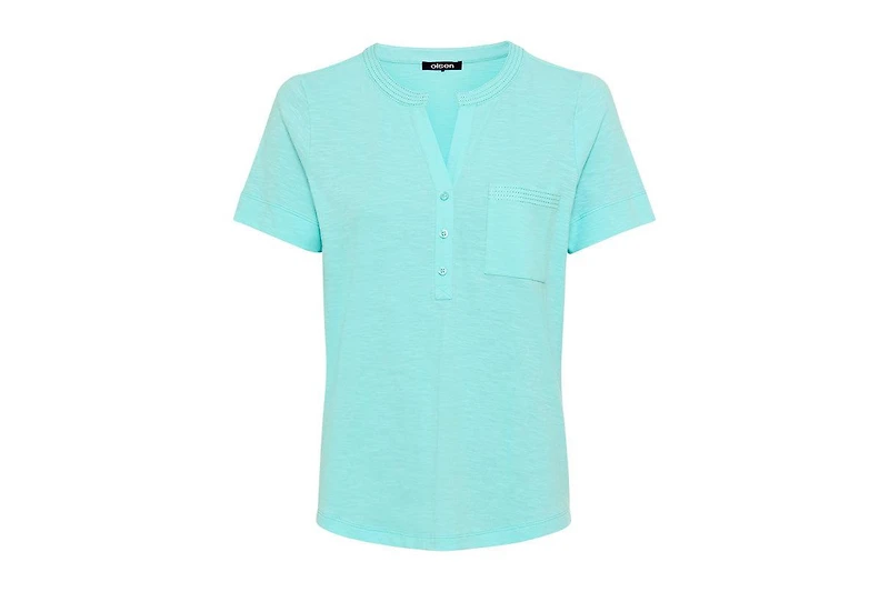 Olsen Women's Solid Henley T-Shirt