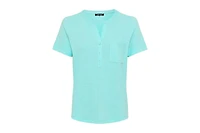 Olsen Women's Solid Henley T-Shirt