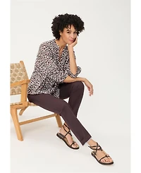 Olsen Women's Leopard Tunic Blouse