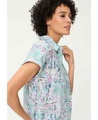 Olsen Women's Italian Villa Print Shirt
