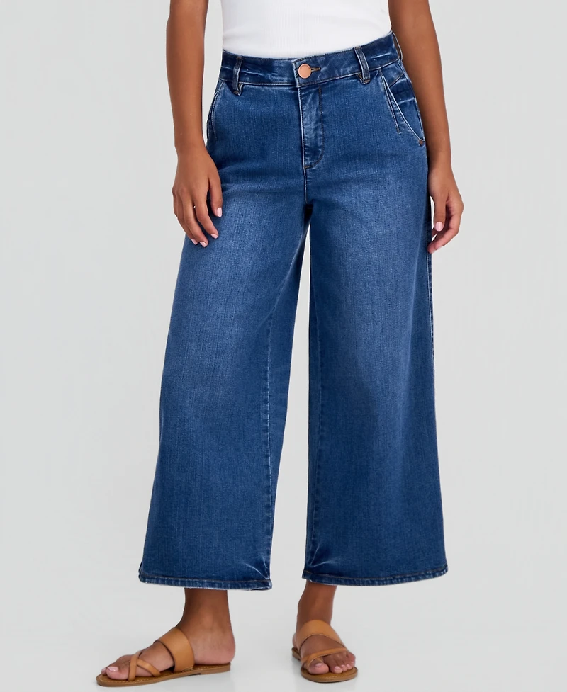 Democracy Petite AbSolution Skyrise Crop Wide-Leg Jeans
