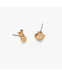 Alex and Ani Gold Tone Brass Peeps Mismatched Stud Earrings