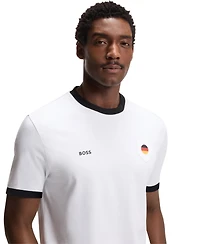 Boss by Hugo Men's Stretch-Cotton Germany Country Flag Logo T-Shirt