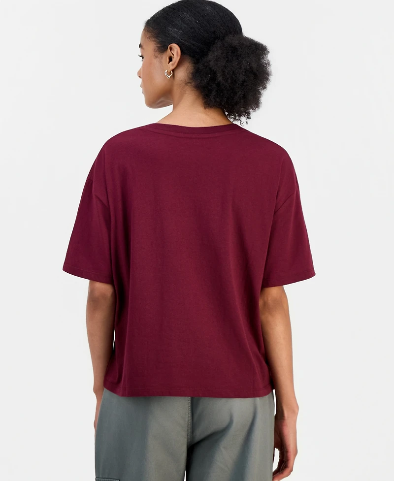 Grayson Threads, The Label Juniors' Harvard Notched-Neck Graphic T-Shirt