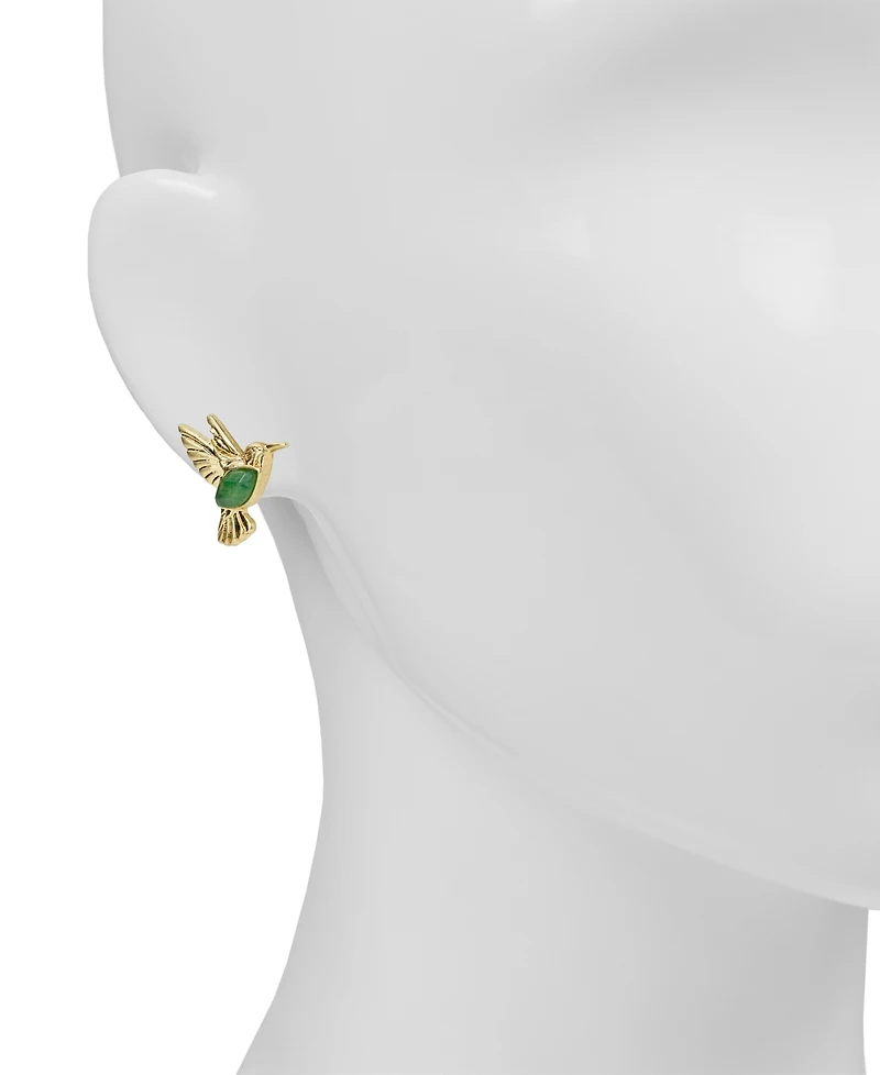 Patricia Nash Stone Hummingbird Post Stud Earrings