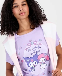 Sanrio Juniors' Kuromi My Melody Graphic T-Shirt