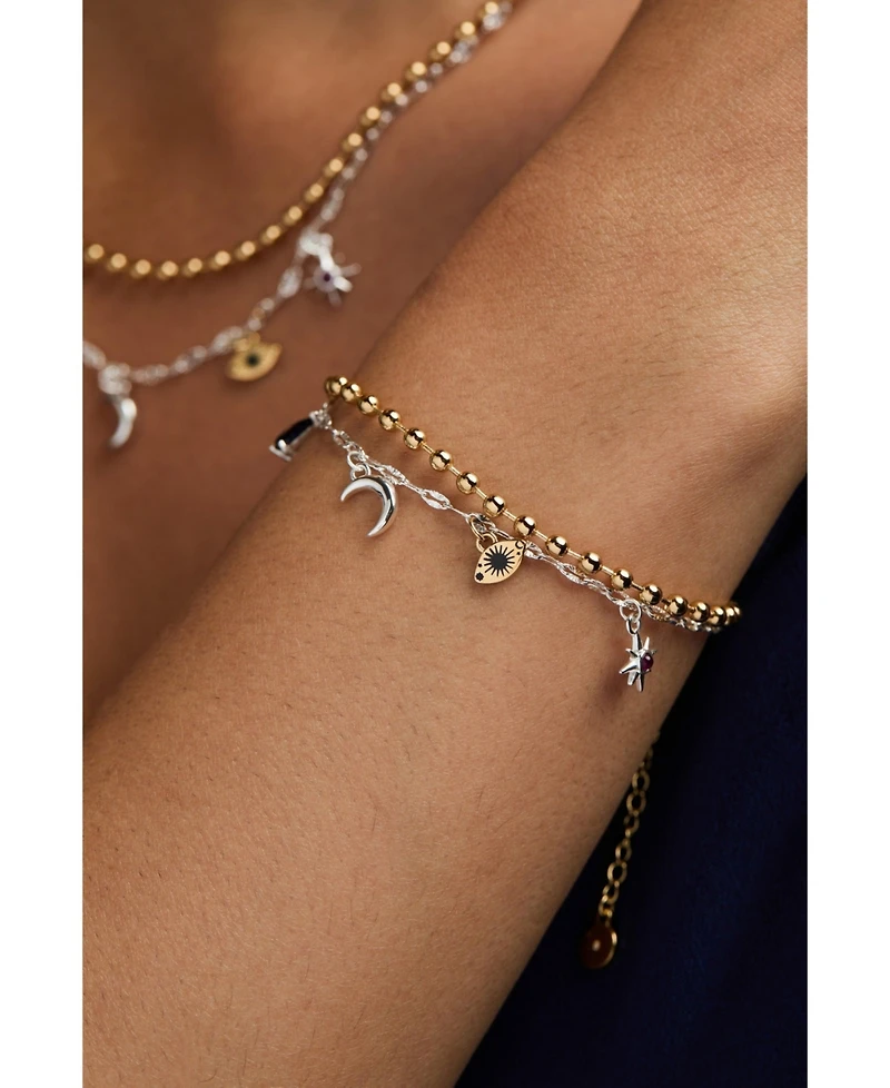 Alex and Ani Moon Magic 2 Row Charm Bracelet