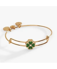 Alex and Ani Four-Leaf Clover Slider Charm Bangle