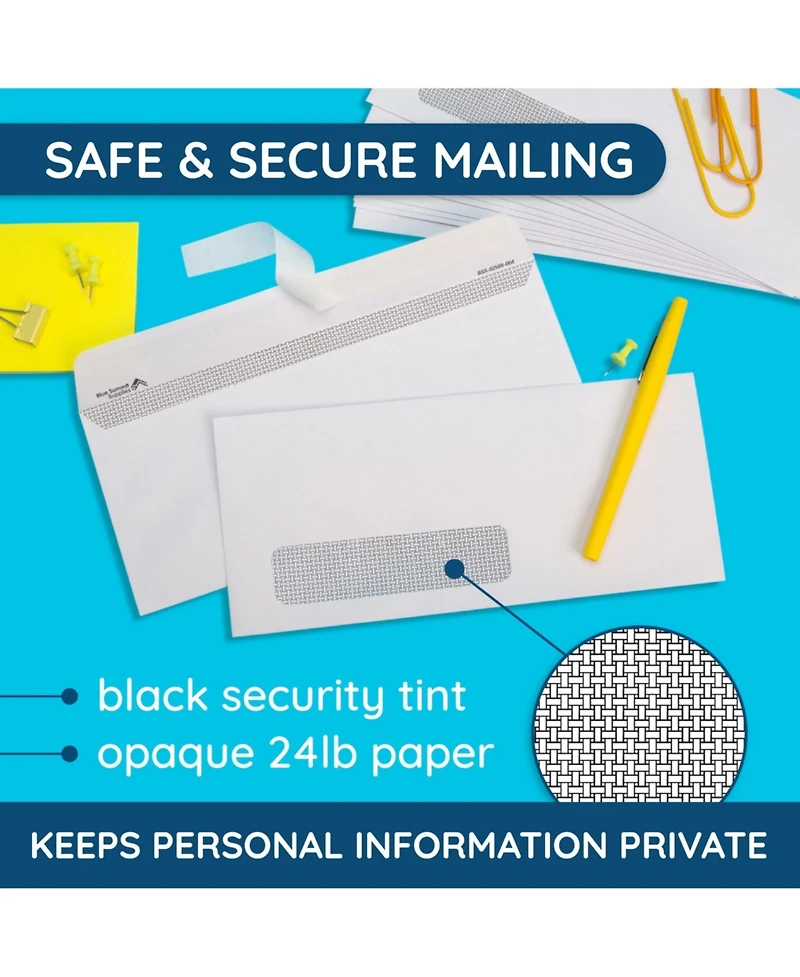 Gnuadz Window Envelope Self Seal Security Tint 10 Business