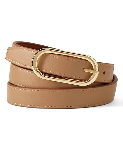 Lands' End Women's Faux Leather Skinny Reversible Belt