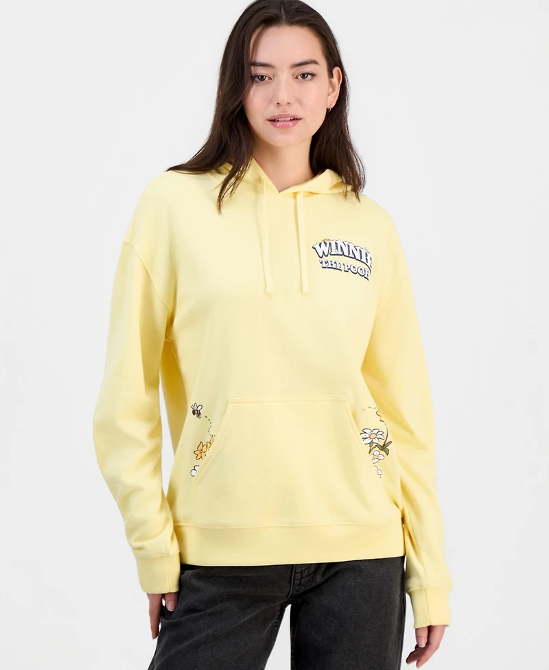 Disney Juniors' Pooh Screenprint Long-Sleeve Hoodie