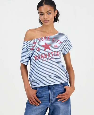 Love Tribe Juniors' Wide-Neck New York City T-Shirt