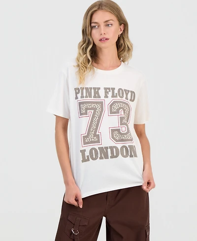 Love Tribe Juniors' Pink Floyd Varsity Graphic T-Shirt