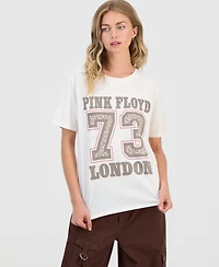 Love Tribe Juniors' Pink Floyd Varsity Graphic T-Shirt