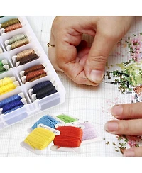 Gnuadz 95-color Embroidery Kit Friendship Bracelet String Beads Storage Box 1200