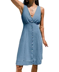 Cupshe Women's Message Received Denim Mini Beach Dress