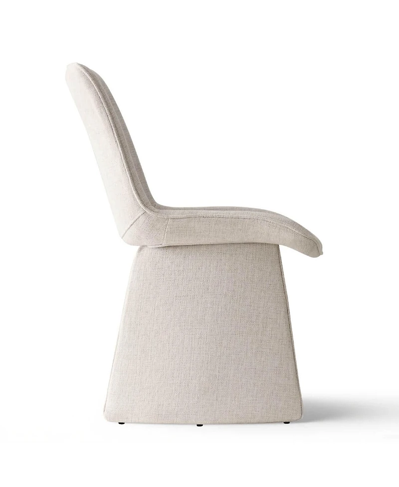 Maison Boucle Modern Upholstered Dining Chairs Set of 2, Curved Back, Armless
