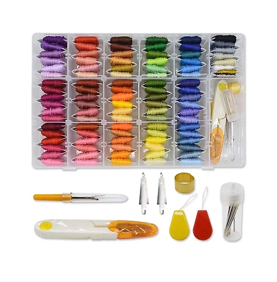 Gnuadz 98 Color Embroidery Floss Cross Stitch Bracelet Thread Kit