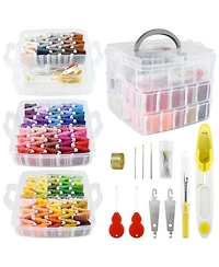 Gnuadz Embroidery Floss Kit Cross Stitch Thread Bracelet String Diy Crafts Tools Organizer Box