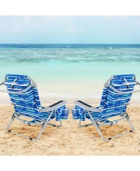 Gouun Low-Profile Beach Chair with Adjustable Backrest