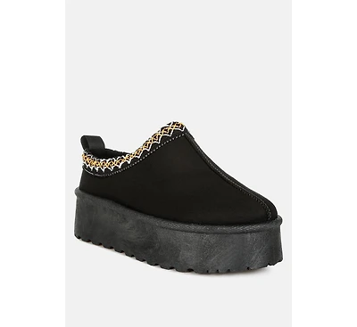 London Rag Women's Jesters Embroidered Platform Classic Slip-On