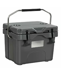 Gouun 16-Quart 24-Can Portable Insulated Ice Cooler with 2 Cup Holders, Lightweight Camping Chest