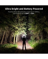 Lepro Battery-Powered Led Head lamp, 6 Modes 200LM Super Bright with Adjustable Headband, IPX4 Waterproof for Camping and Outdoor, 2-pack