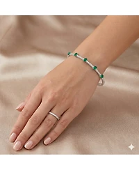 Simona Radiant Pear-shaped and Round Cubic Zirconia Bangle