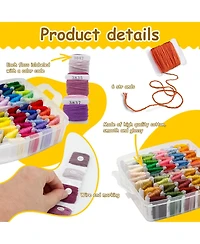 Gnuadz 187pieces Embroidery Floss Cross-stitch Thread Kit Tailoring Tools Friendship Bracelets Sewing Handicraft Diy