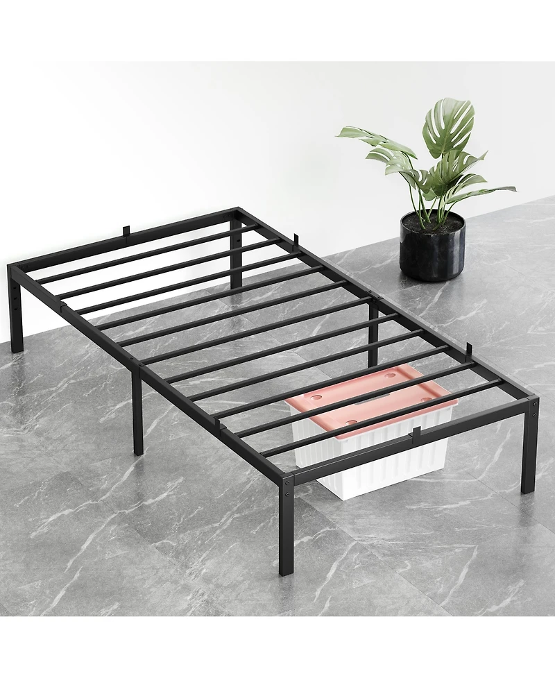 homfan 14Inch Heavy Duty Metal Platform Bed Frame - Sturdy Low Profile Mattress Foundation