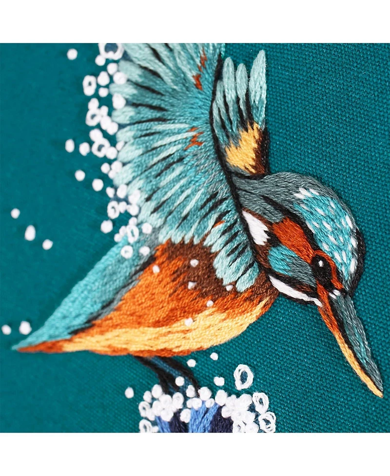 Gnuadz 4 Sets Embroidery Kit Beginners Hand Stitches Dolphin Swan Turtle Hummingbird
