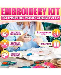Gnuadz 137-piece Embroidery Kit Punch Needle Cross Stitch Tools Floss Set