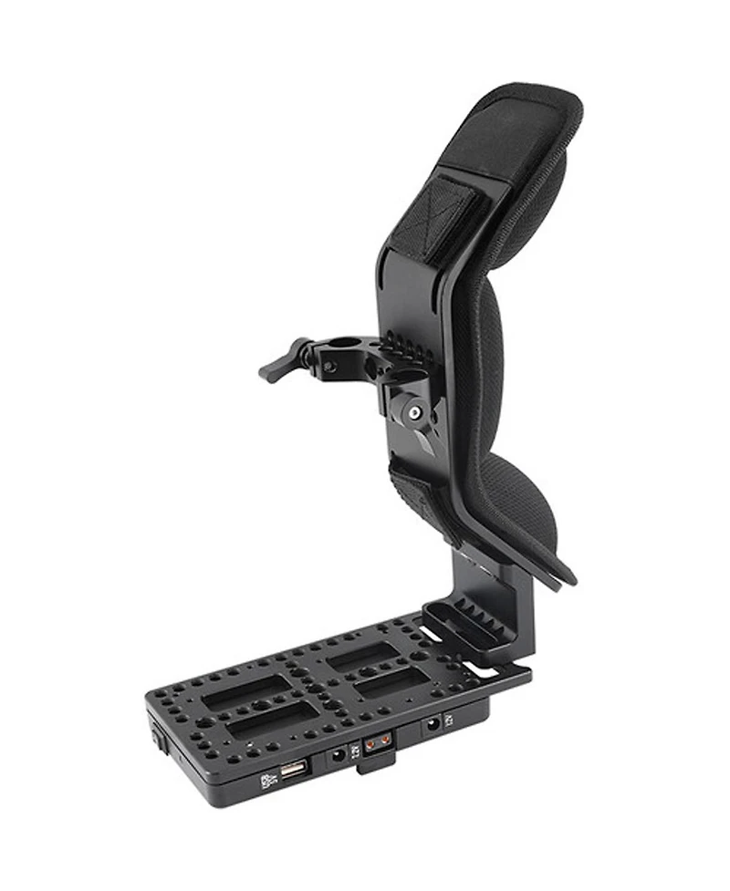 Camvate Shoulder Mount with V-Lock Power Splitter and 15mm Dual-Rod Clamp