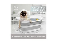 Aronkl Collapsible Bpa Free Pet Bathtub with Drain Plug for Small to Medium Dogs and Cats