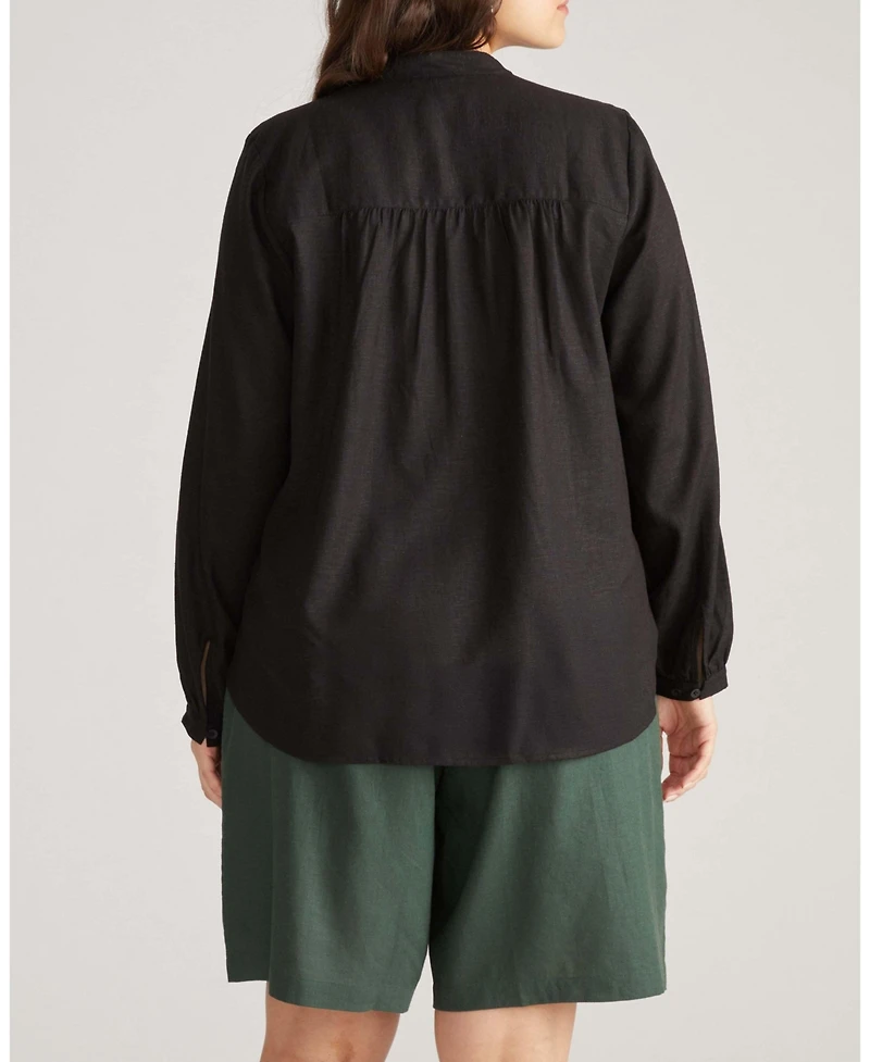 Universal Standard Plus Avalon Linen Blouse