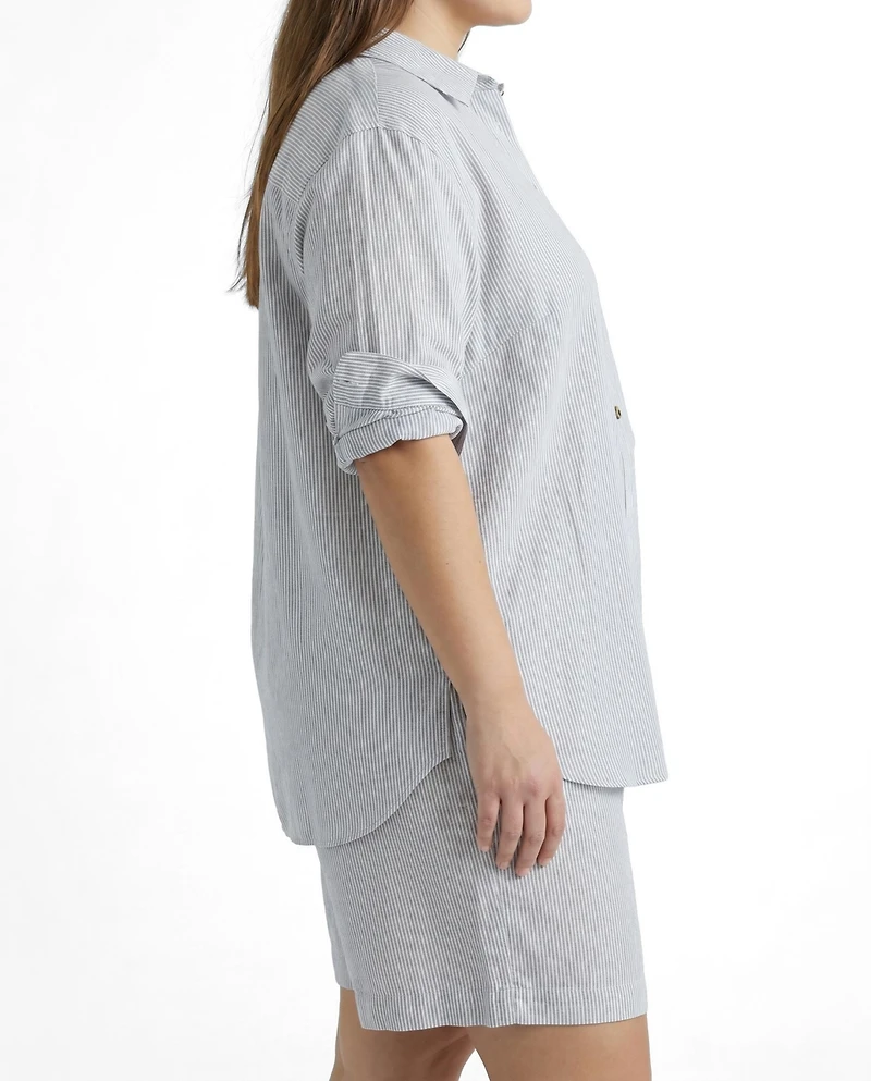 Universal Standard Plus Dawn Linen Hi Low Tunic
