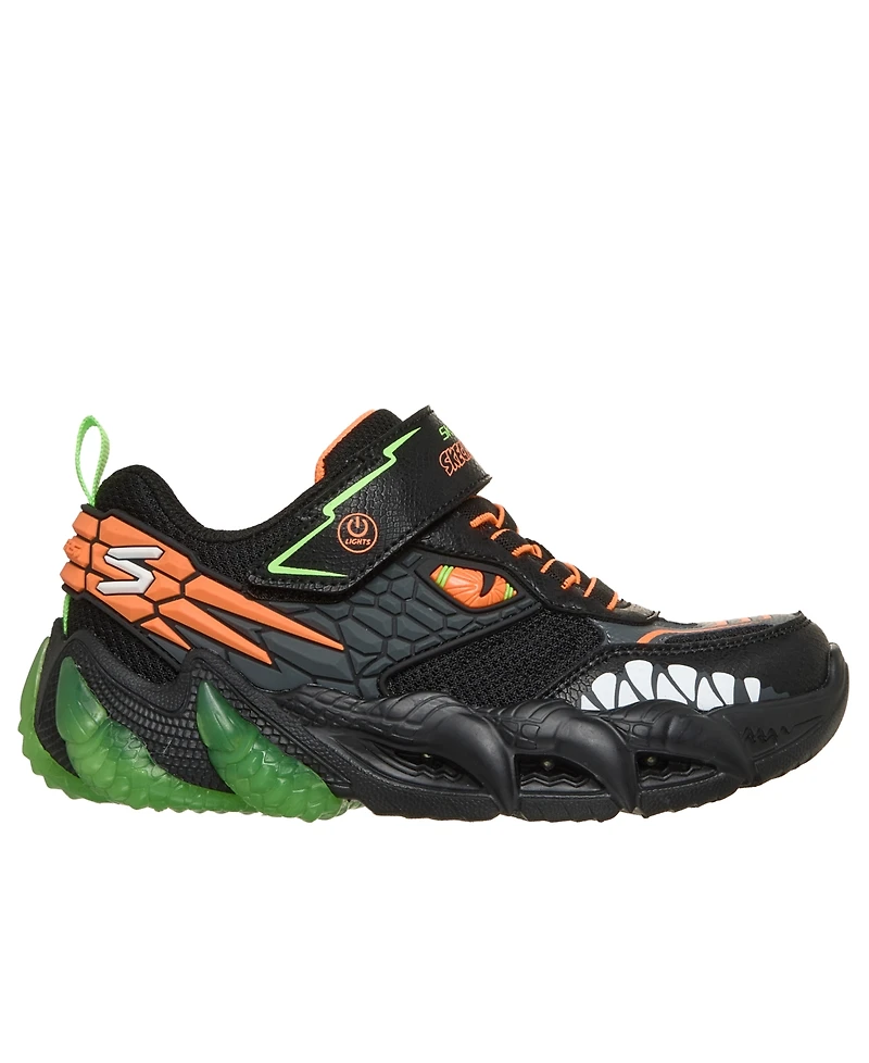 Skechers Little Kids' Skech-o-Saurus - Lights 3.0 Light-Up Fastening Strap Casual Sneakers from Finish Line